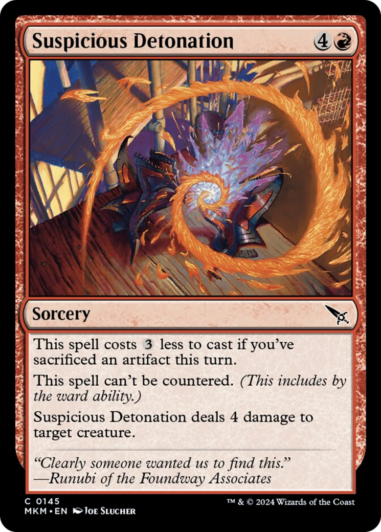 Suspicious Detonation [Murders at Karlov Manor] [Foil]