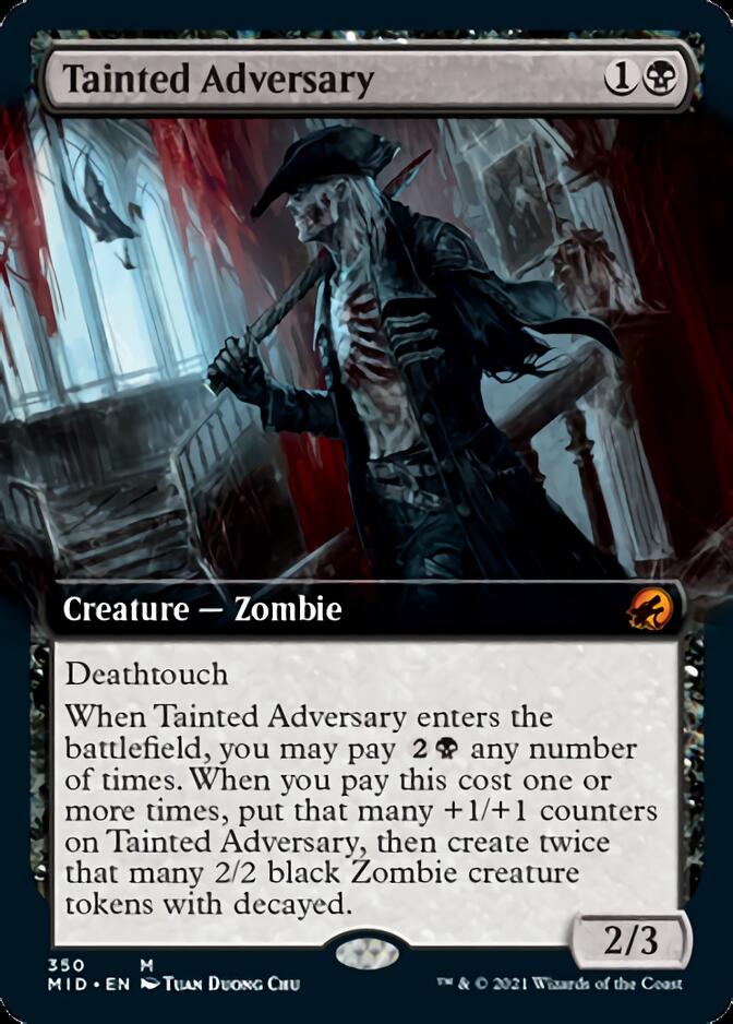 Tainted Adversary (Extended Art) [Innistrad: Midnight Hunt] [Foil]