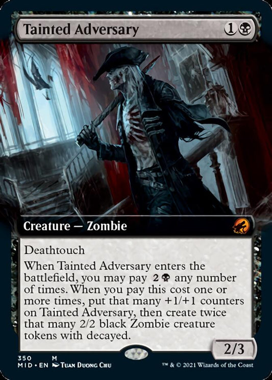 Tainted Adversary (Extended Art) [Innistrad: Midnight Hunt] [Foil]
