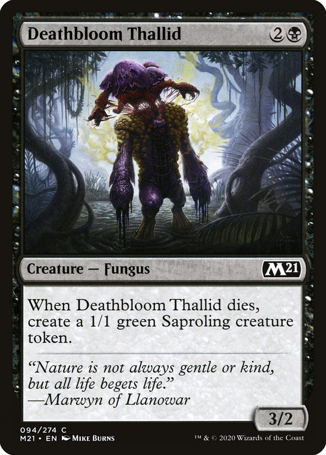 Deathbloom Thallid [Core Set 2021] [Foil]