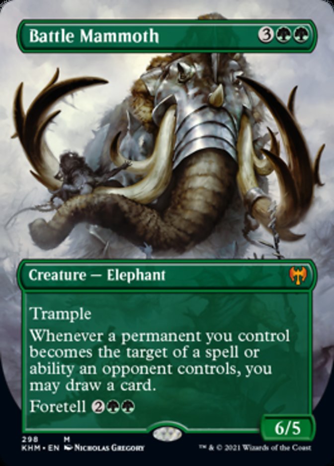 Battle Mammoth (Borderless Alternate Art) [Kaldheim] [Foil]