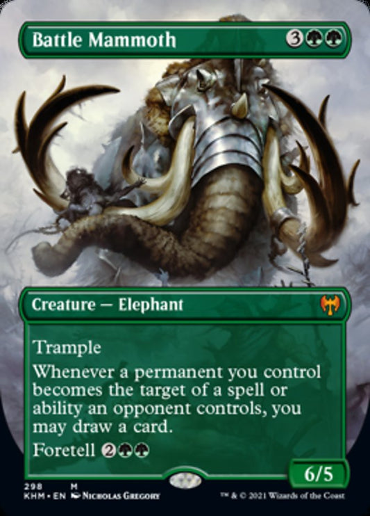 Battle Mammoth (Borderless Alternate Art) [Kaldheim] [Foil]