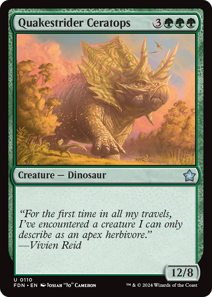 Quakestrider Ceratops [Foundations] [Foil]