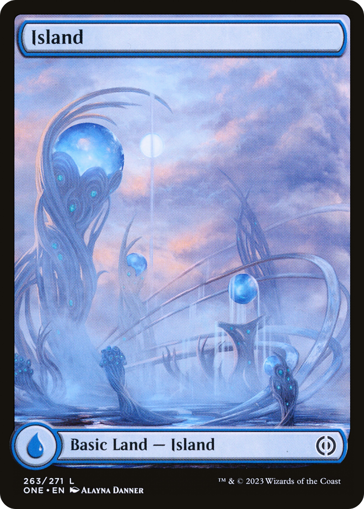 Island (263) (Full-Art) [Phyrexia: All Will Be One] [Foil]