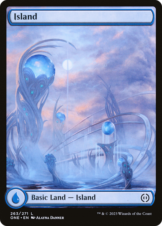Island (263) (Full-Art) [Phyrexia: All Will Be One] [Foil]