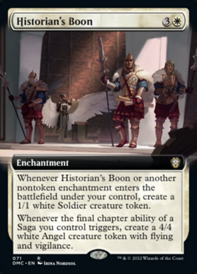 Historian's Boon (Extended Art) [Dominaria United Commander] [Foil]