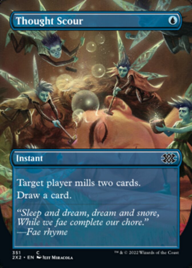 Thought Scour (Borderless Alternate Art) [Double Masters 2022] [Foil]