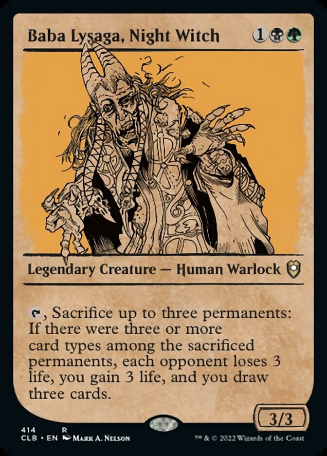 Baba Lysaga, Night Witch (Showcase) [Commander Legends: Battle for Baldur's Gate] [Foil]