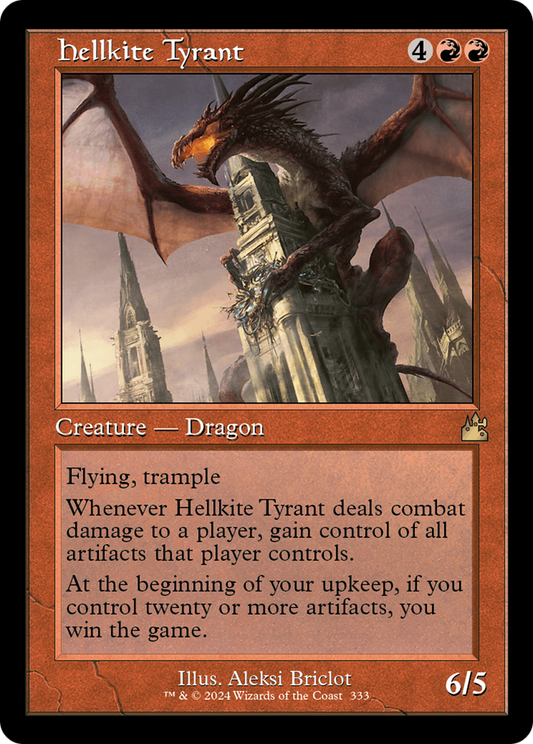 Hellkite Tyrant (Retro Frame) [Ravnica Remastered] [Foil]