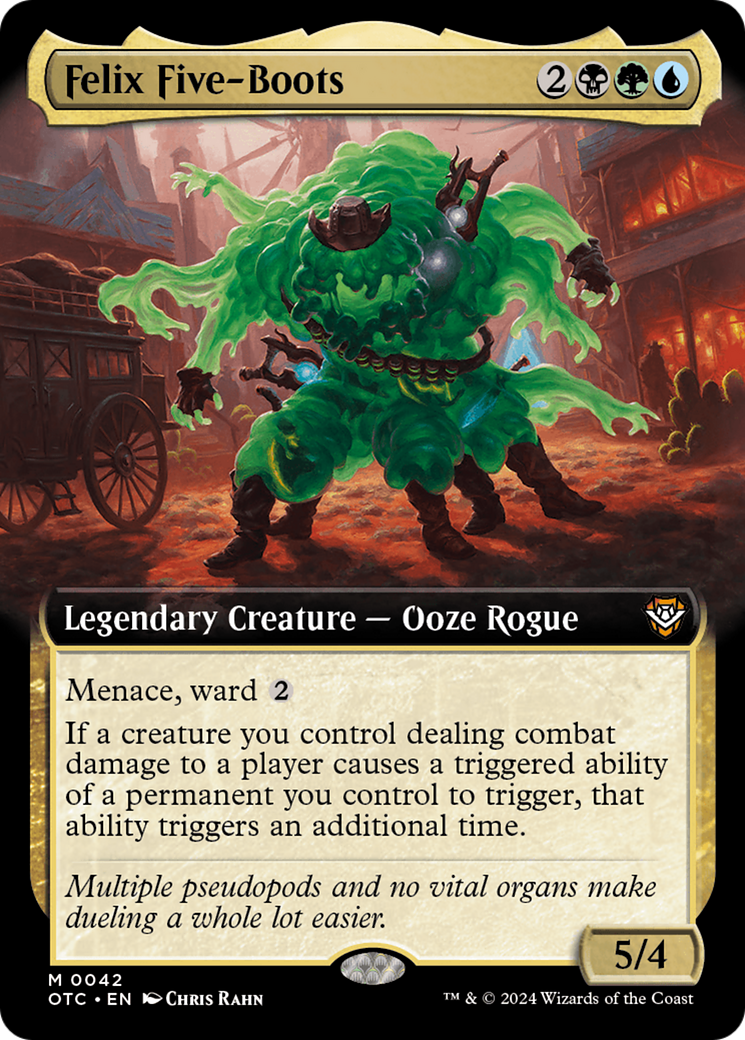 Felix Five-Boots (Extended Art) [Outlaws of Thunder Junction Commander] [Foil]