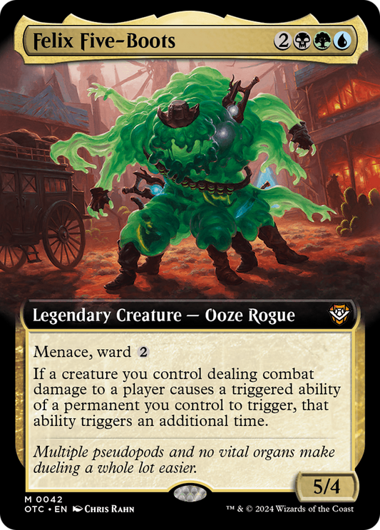 Felix Five-Boots (Extended Art) [Outlaws of Thunder Junction Commander] [Foil]