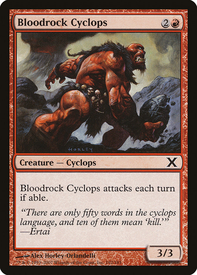 Bloodrock Cyclops [Tenth Edition] [Foil]