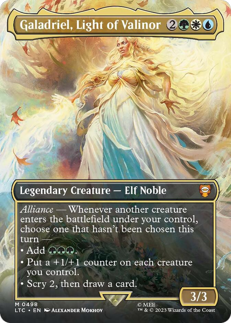 Galadriel, Light of Valinor (Borderless) [The Lord of the Rings: Tales of Middle-Earth Commander] [Foil]