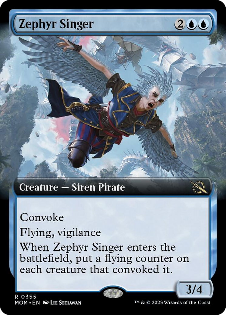 Zephyr Singer (Extended Art) [March of the Machine] [Foil]