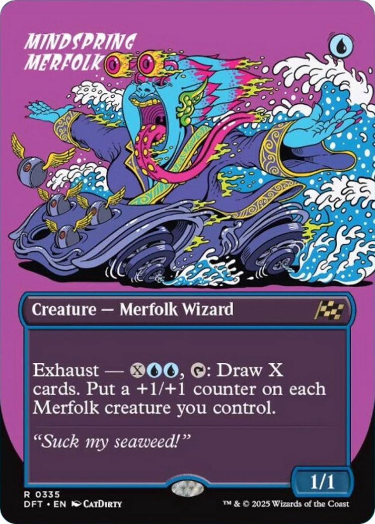 Mindspring Merfolk (Borderless) [Aetherdrift] [Foil]
