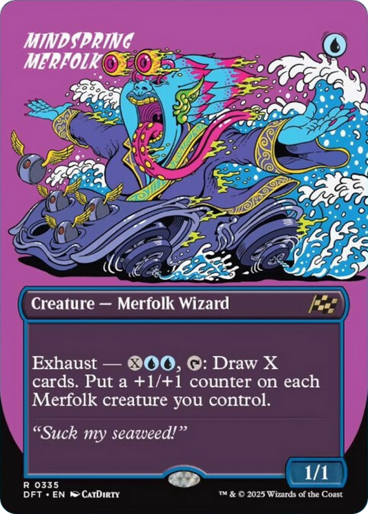 Mindspring Merfolk (Borderless) [Aetherdrift] [Foil]
