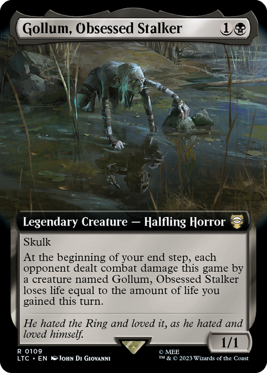 Gollum, Obsessed Stalker (Extended Art) [The Lord of the Rings: Tales of Middle-Earth Commander] [Foil]