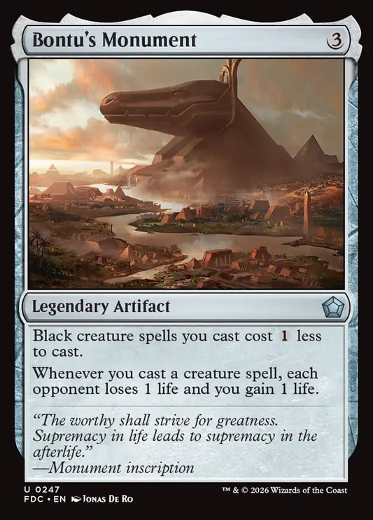 Bontu's Monument [Foundations Commander]