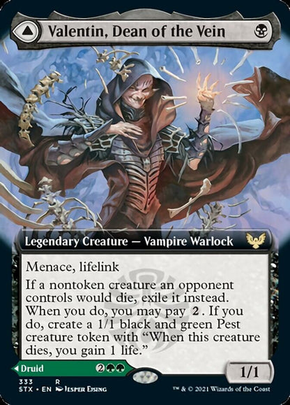 Valentin, Dean of the Vein // Lisette, Dean of the Root (Extended Art) [Strixhaven: School of Mages] [Foil]