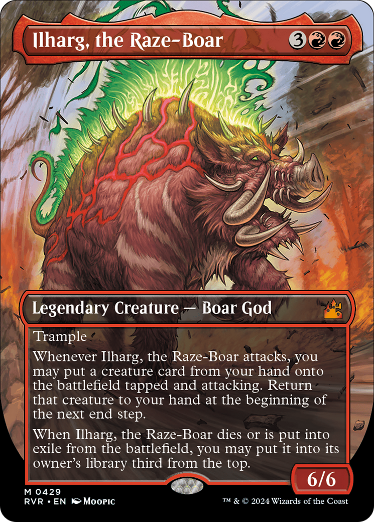 Ilharg, the Raze-Boar (Anime Borderless) [Ravnica Remastered] [Foil]