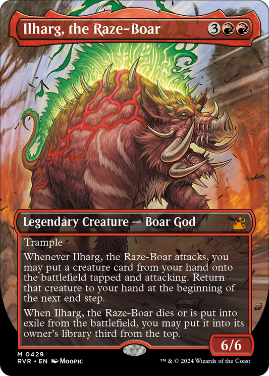 Ilharg, the Raze-Boar (Anime Borderless) [Ravnica Remastered] [Foil]