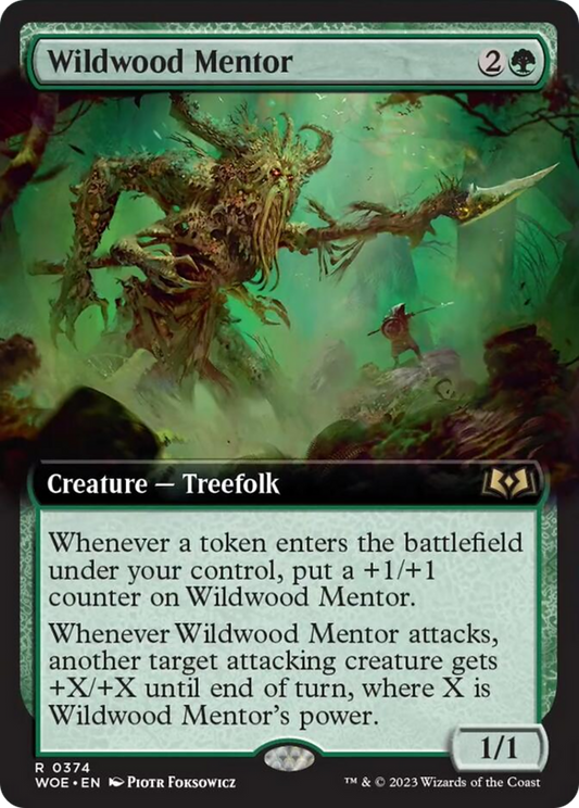 Wildwood Mentor (Extended Art) [Wilds of Eldraine] [Foil]