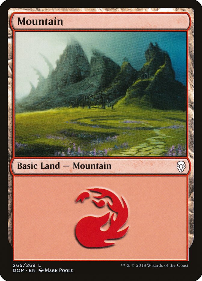 Mountain (265) [Dominaria] [Foil]