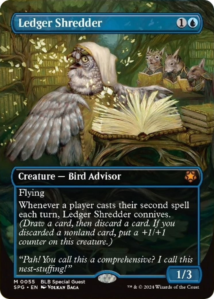 Ledger Shredder (Borderless) [Bloomburrow Special Guests] [Foil]