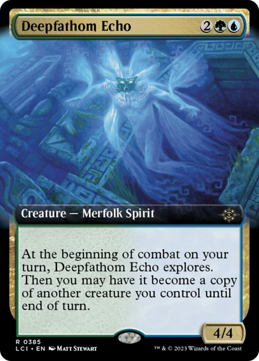 Deepfathom Echo (Extended Art) [The Lost Caverns of Ixalan] [Foil]
