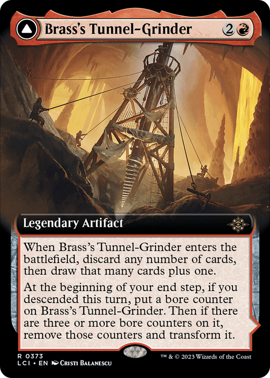 Brass's Tunnel-Grinder // Tecutlan, The Searing Rift (Extended Art) [The Lost Caverns of Ixalan] [Foil]