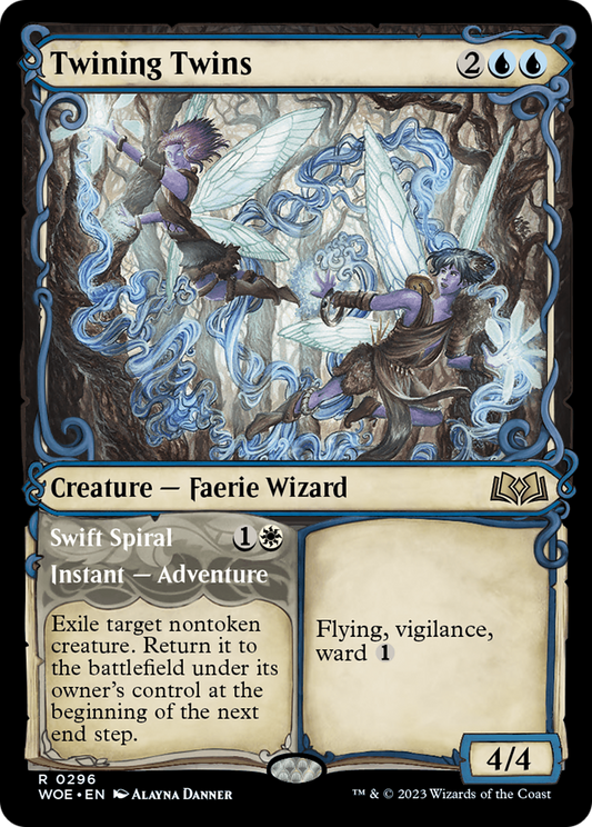 Twining Twins // Swift Spiral (Showcase) [Wilds of Eldraine] [Foil]