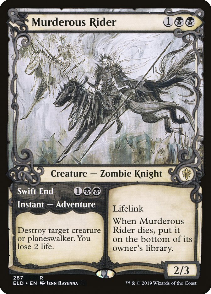 Murderous Rider // Swift End (Showcase) [Throne of Eldraine] [Foil]