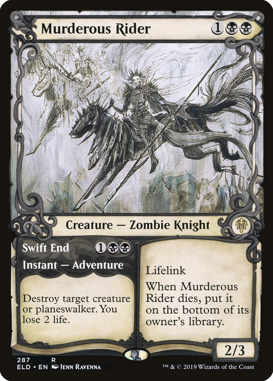 Murderous Rider // Swift End (Showcase) [Throne of Eldraine] [Foil]