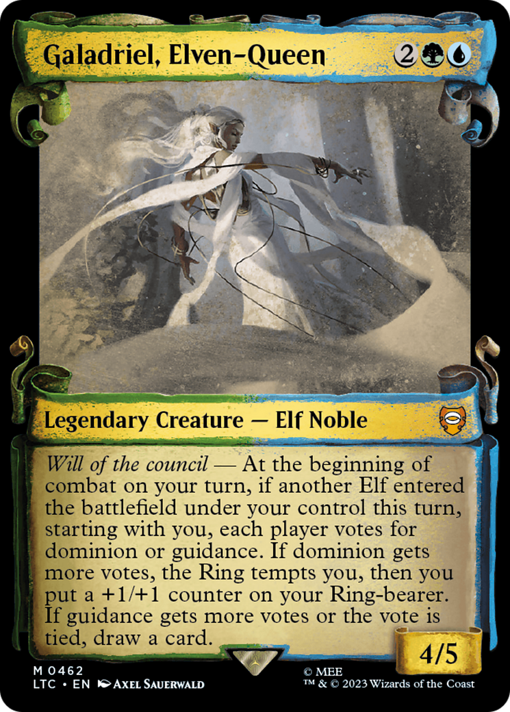 Galadriel, Elven-Queen [The Lord of the Rings: Tales of Middle-Earth Commander Showcase Scrolls] [Foil]