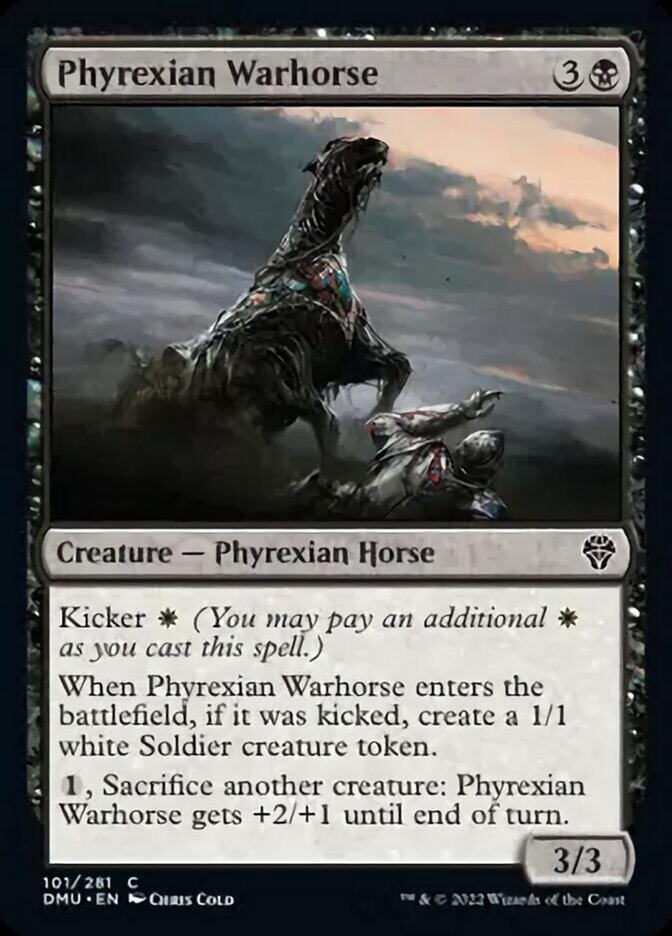 Phyrexian Warhorse [Dominaria United] [Foil]