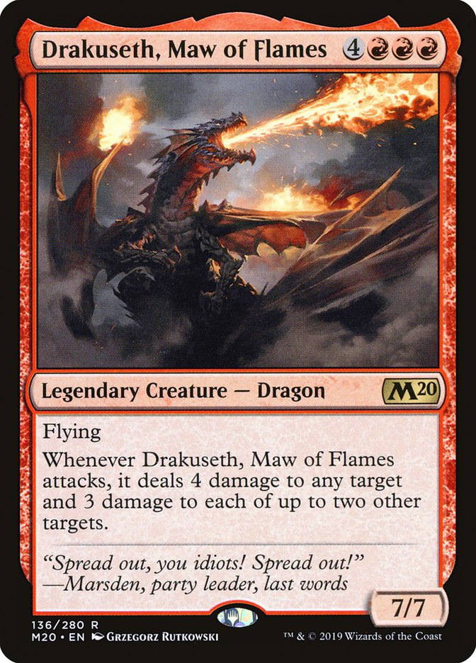 Drakuseth, Maw of Flames [Core Set 2020] [Foil]