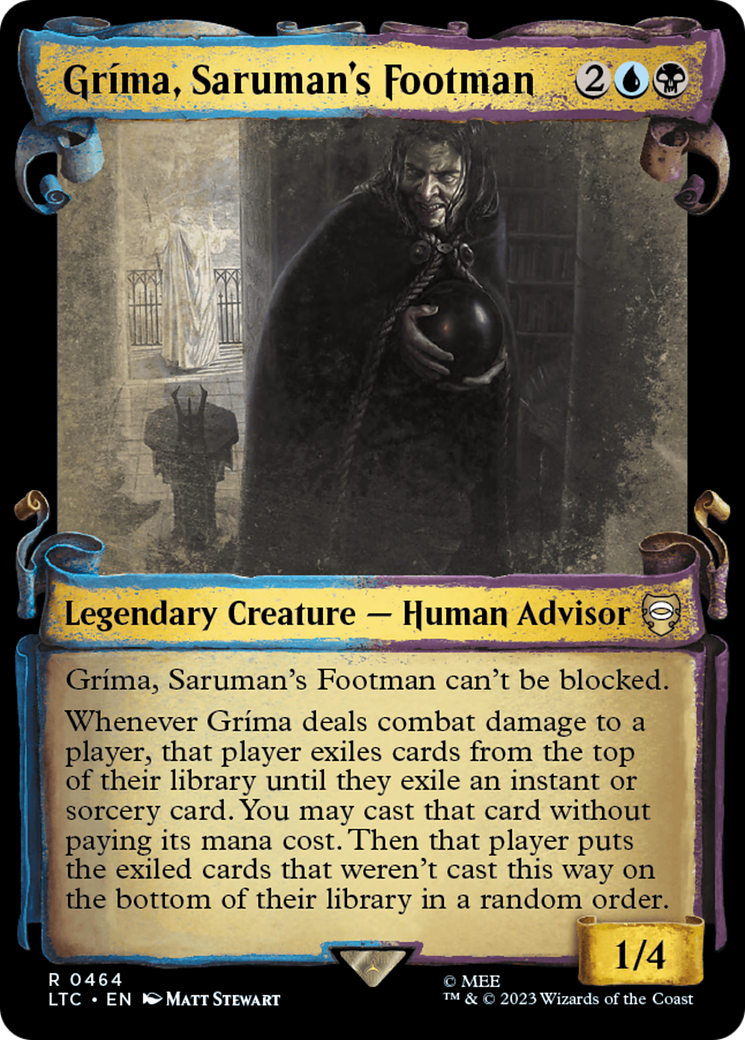 Grima, Saruman's Footman [The Lord of the Rings: Tales of Middle-Earth Commander Showcase Scrolls] [Foil]