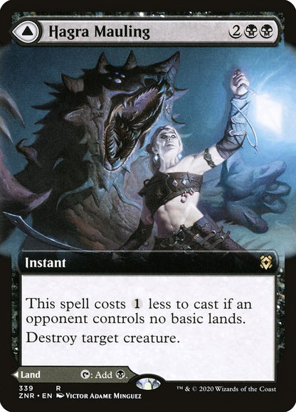 Hagra Mauling // Hagra Broodpit (Extended Art) [Zendikar Rising] [Foil]
