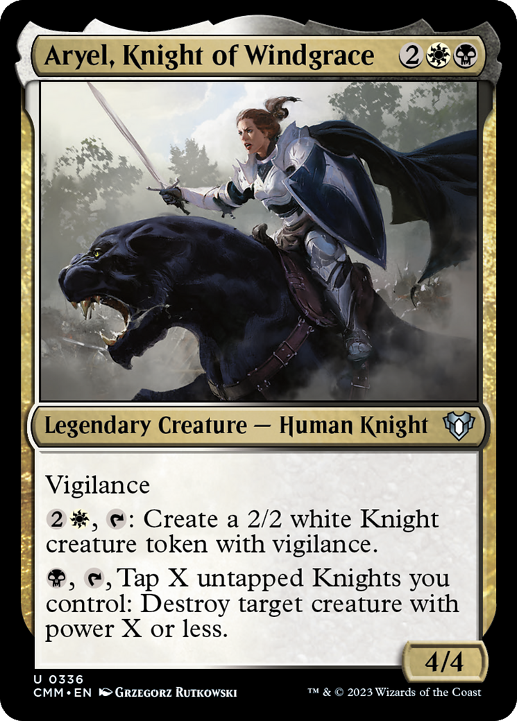 Aryel, Knight of Windgrace [Commander Masters] [Foil]