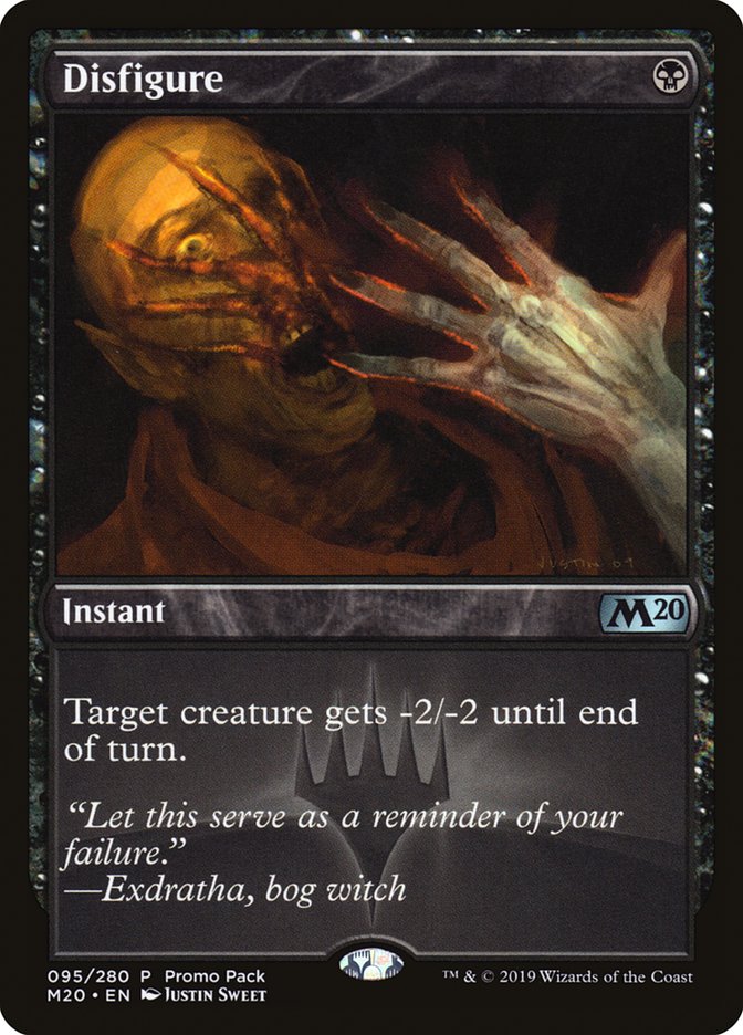Disfigure (Promo Pack) [Core Set 2020 Promos] [Foil]