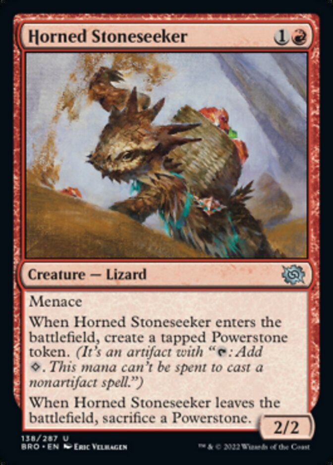 Horned Stoneseeker [The Brothers' War] [Foil]