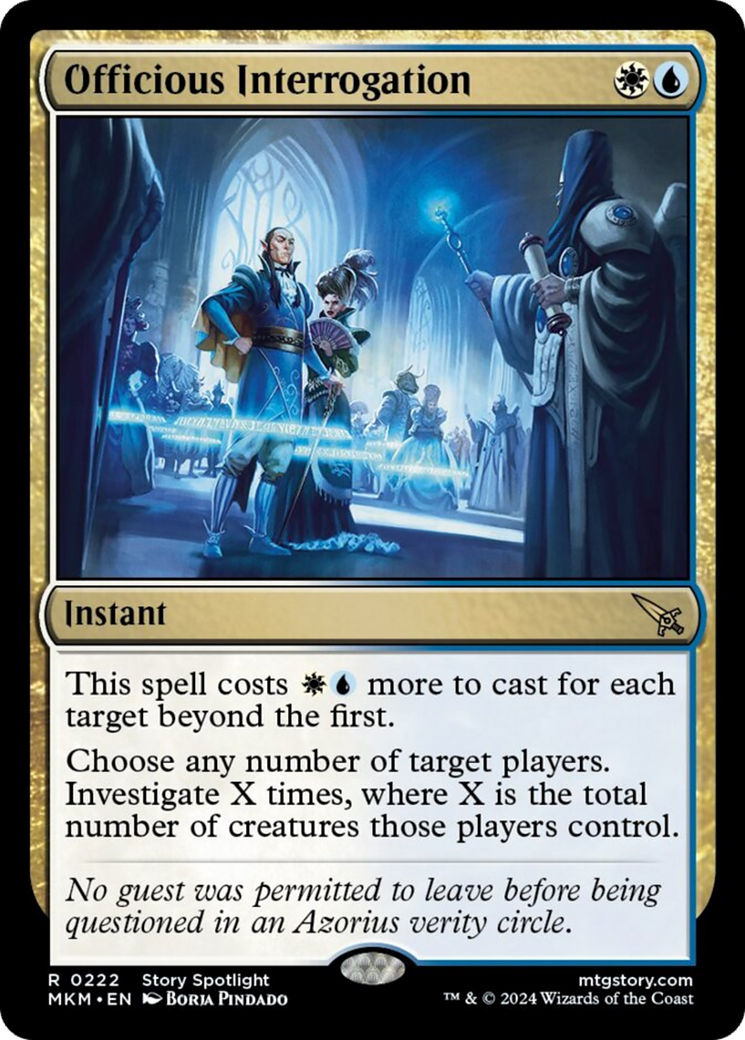 Officious Interrogation [Murders at Karlov Manor] [Foil]