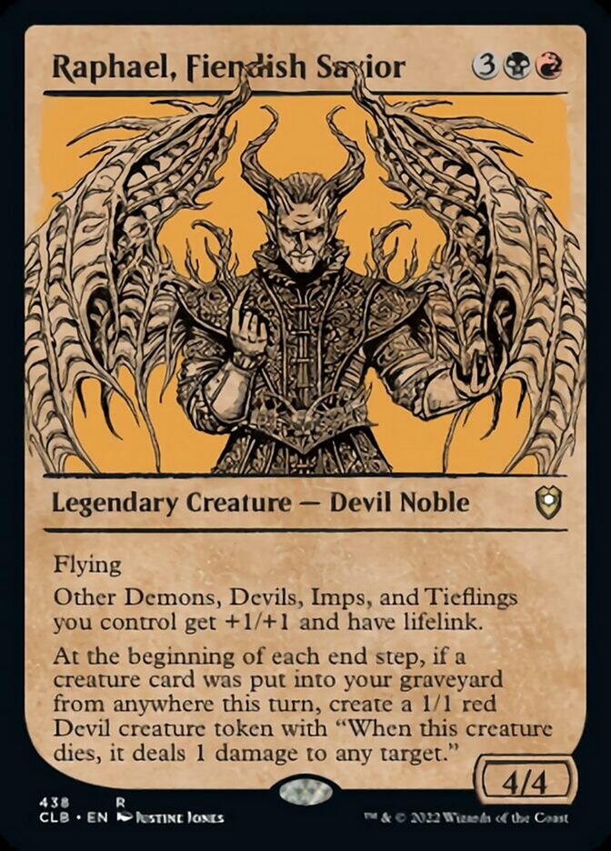 Raphael, Fiendish Savior (Showcase) [Commander Legends: Battle for Baldur's Gate] [Foil]