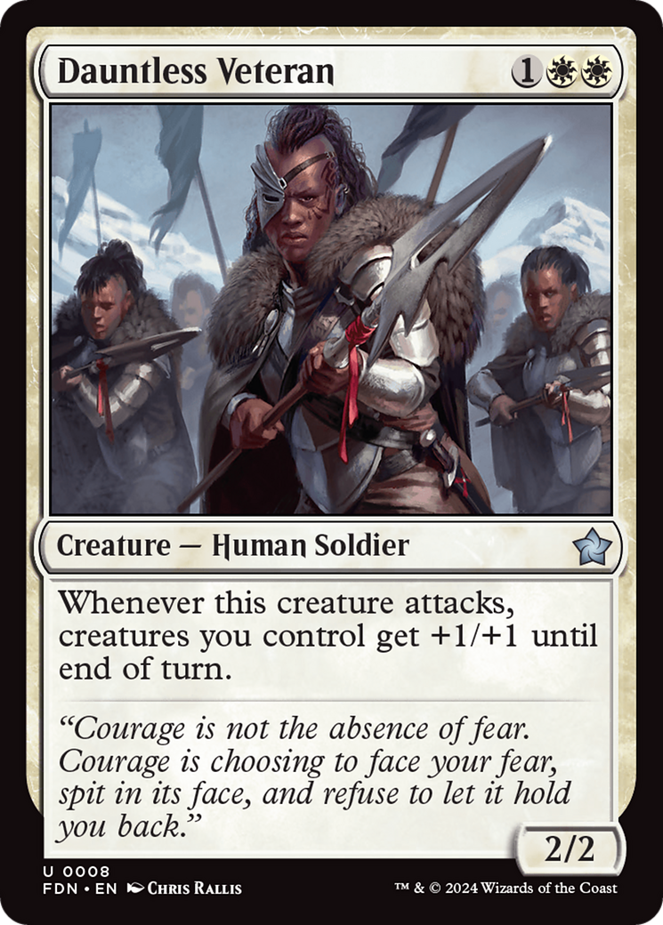 Dauntless Veteran [Foundations] [Foil]