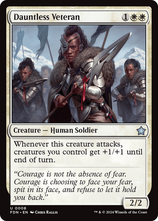 Dauntless Veteran [Foundations] [Foil]