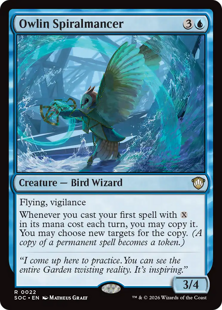 Owlin Spiralmancer [Secrets of Strixhaven Commander] [Foil]