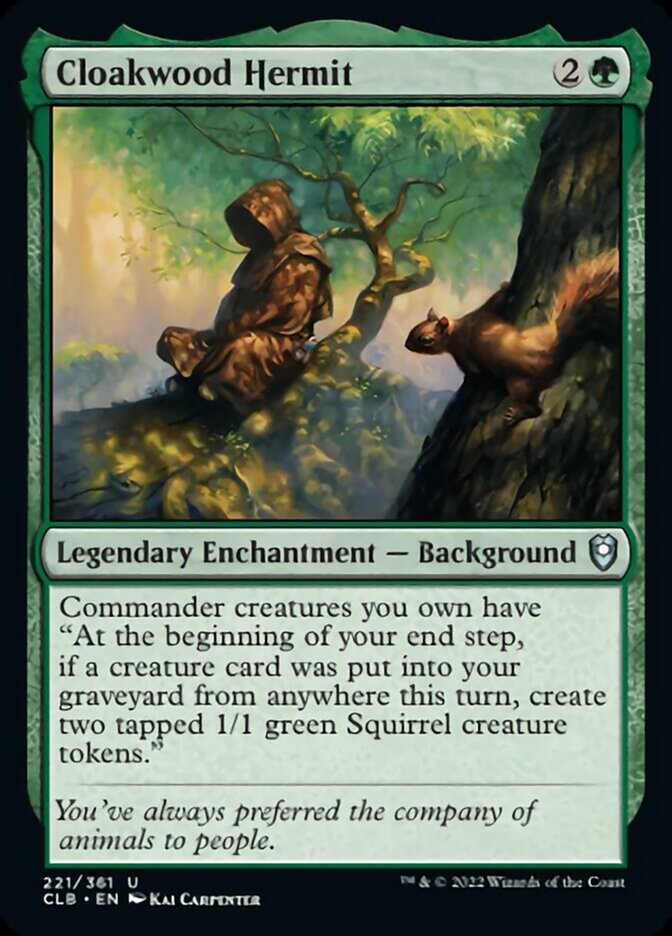 Cloakwood Hermit [Commander Legends: Battle for Baldur's Gate] [Foil]