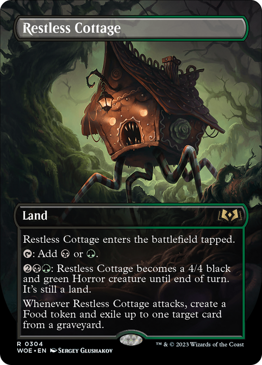 Restless Cottage (Borderless Alternate Art) [Wilds of Eldraine] [Foil]
