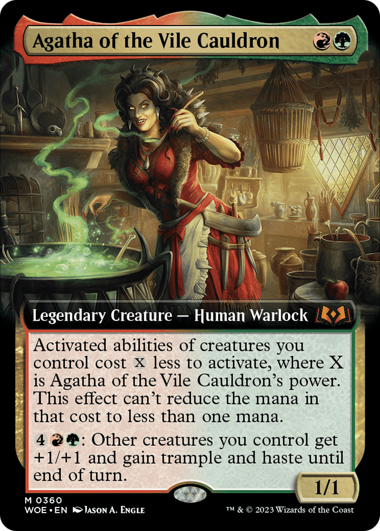 Agatha of the Vile Cauldron (Extended Art) [Wilds of Eldraine] [Foil]