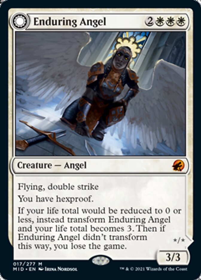 Enduring Angel // Angelic Enforcer [Innistrad: Midnight Hunt] [Foil]